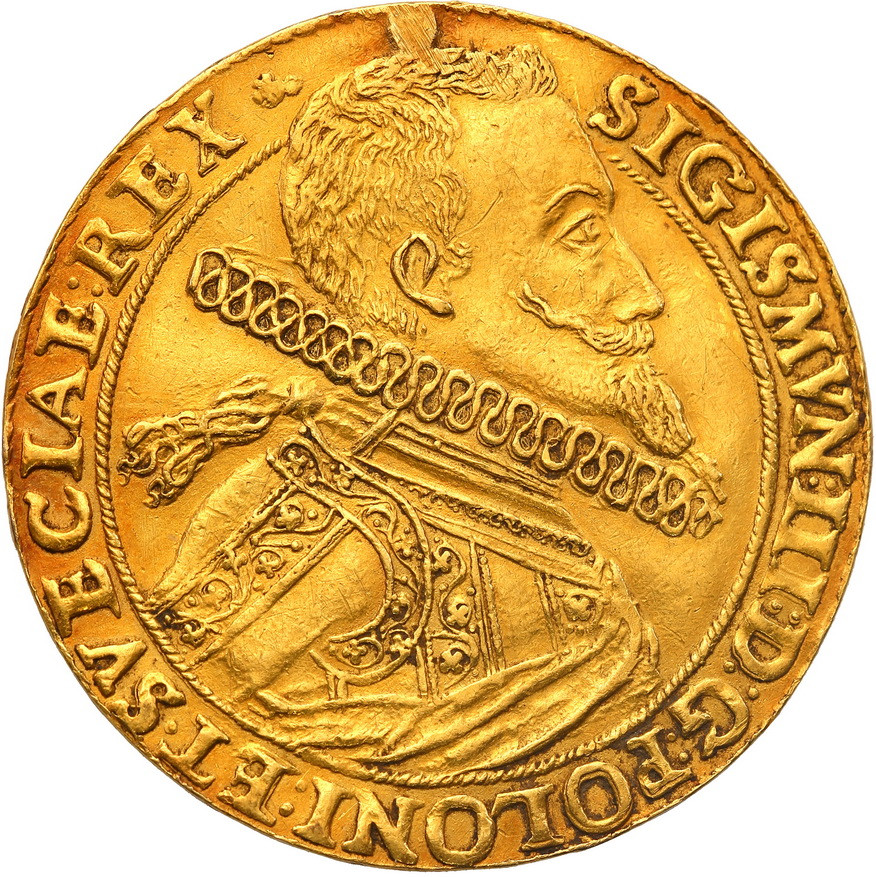 Zygmunt III Waza. Półportugał koronny (5 dukatów) 1614, Bydgoszcz ex. Karolkiewicz - RZADKOŚĆ R8